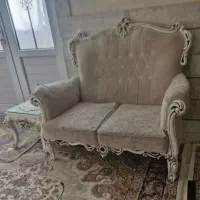 مبل هفت نفره نیم استیل با جلو مبلی قیمت ۲۵ میلیون