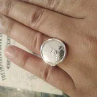 انگشتر ناصرالدینشاهی نقره دستساز. سکه اصلی|کلکسیون اشیاء عتیقه|تهران,  امام زاده قاسم (نیاوران)|دیوار