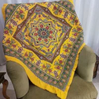 رومیزی کوسن قاب پته