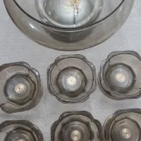 ظرف و شمعدان شامپاینی برنزی و شکلات خوری گوزن.|ظروف سرو و پذیرایی|صدرا-فارس, فاز ۱|دیوار