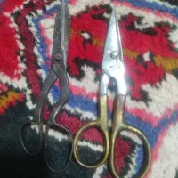 دوعددقیچی قدیمی مارکدارابریشم