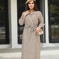 کفتان بلند کمربند کنفی