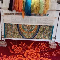 قالیچه ابریشم نیمه کاره|فرش|میاندوآب, |دیوار