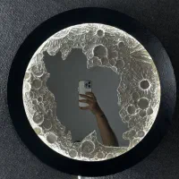 تابلو برجسته نقشه ایران طرح ماه با نورپردازی