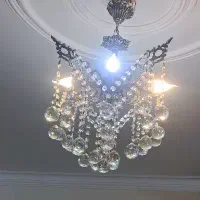 لوستر برنجی ۴ شاخه