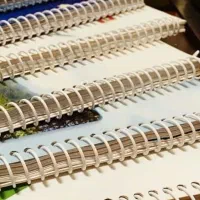 صحافی فنری کتاب درسی و برچسب اسم
