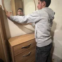 جاکفشی داشبردی و آیینه گرد چوب افرا