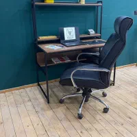 میز تحریر چوب و فلز با کتابخانه جداشونده|میز تحریر و کامپیوتر|دزفول, |دیوار