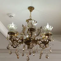 لوستر برنج 6شاخه|لوستر و چراغ آویز|ملایر, |دیوار