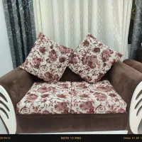 فروش یک دست مبل هفت نفره|مبلمان خانگی و میز عسلی|خشت, |دیوار