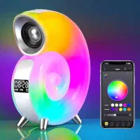 اسپیکر حلزونی چراغدار با ساعت دیجیتال