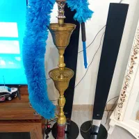 قلیان برنجی  ارتفاع یک مترو بیست چهار سانت