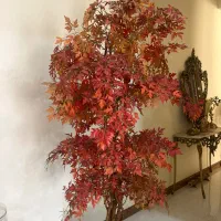 گل مصنوعی دکوری با گلدان سنگی