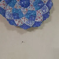 بشقاب میناکاری دکوری دیواری ۲۳در ۲۳ پیاله گل سرخی|صنایع دستی و سایر لوازم تزئینی|تهران, تهرانپارس شرقی|دیوار