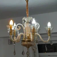دو عدد لوستر کریستالی