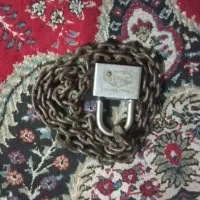 قفل اصلی پهن با زنجیر فولادی بلند