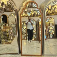 ایینه قدی تمام چوب جدیدچراغدار