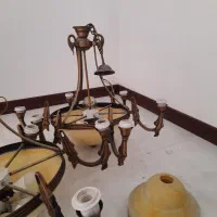 لوستر ۶ شاخه برنزی|لوستر و چراغ آویز|کرج, فاز ۳ گوهردشت|دیوار