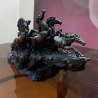 مجسمه برنز اصل وارداتی انتیک (گله اسبان)