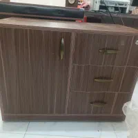 میز ریاست ام دی آف با روکش و قطعات چرم|مبلمان اداری|شهرکرد, |دیوار