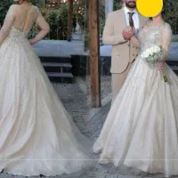 لباس نامزدی کریستال دوزی شده مزونی