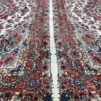 جفت۶مترنقشه خطیبی(گلدانی)کف حاشیه ،ترنج ابریشم۴۰رج|فرش|تبریز, |دیوار