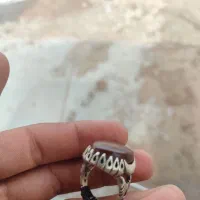 انگشتر نقره با عقیق سرخ یمنی 925|جواهرات|خوی, |دیوار