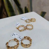 گوشواره حلقه ای طلای مینیمال رزگلد|جواهرات|مشهد, خواجه ربیع|دیوار
