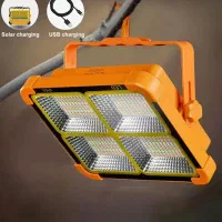 پروژکتور شارژی خورشیدی 100وات. یه پاوربانک ضد آب