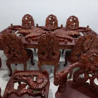 مبل چوبی عتیقه سرویس کامل|مبلمان خانگی و میز عسلی|تهران, نیاوران|دیوار