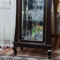 فروش بوفه چوبی همراه با تمامی ظروف داخلش|بوفه، ویترین، کنسول|ماکو, |دیوار