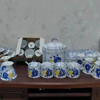 کلکسیونی تعدادی ظروف گل پنبه خاص پاسماوری جا ادویه