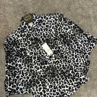 شومیز مانتو پلنگی کتان