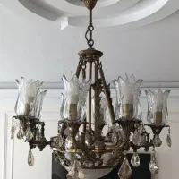 لوستر ۸ شاخه تمام برنجی