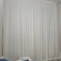 پرده حریر ساده یا آستری پرده گل دار وپرده سورمه|پرده، رانر، رومیزی|شاهینشهر, عطار|دیوار