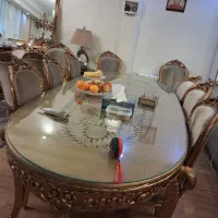 مبل ۷ نفره استیل و ۴ صندلی میزبا ن و ناهار خوری|مبلمان خانگی و میز عسلی|تهران, شهرک نفت|دیوار