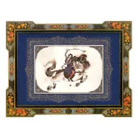 تابلوی دست‌ساز نگارگری یگانگی اصل ایرانی