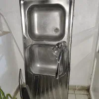 سینک  دو لگن با شیر  و هود