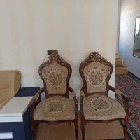 مبل هشت نفره جنس چوب درجه یک قدیمی|مبلمان خانگی و میز عسلی|دالاهو, |دیوار