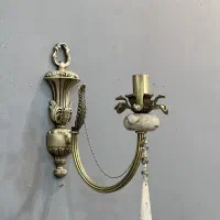 تولیدی لوستر رستمی .لوستر ترکیبی سنگ طبیعی و برنز|لوستر و چراغ آویز|هشتگرد, شهرک اداری|دیوار