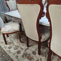 میز غذاخوری 8 نفره چوب راش بسیار زیبا تمیز|میز و صندلی غذاخوری|قزوین, |دیوار