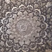 سینی قلمرنی طرح گل بلبل