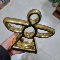 مجسمه دکوری فرشته آنجل سرامیکی طلایی مدل CN107