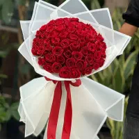 دسته گل روبانی