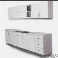 کابینت اماده فلز درب چوبی ۳مترزمینی ۳متر هوایی