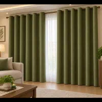 ۸پرده ۸ تکه با آستری + ۲ تکه رومیزی  تمیز و شیک