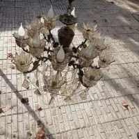 لوستر برنج ۸شاخه ۱۶رشته.کاملا سالم|لوستر و چراغ آویز|هشتگرد, شهرک ریحانه|دیوار