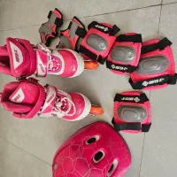 کفش اسکیت دخترانه با تجهیزات کامل|دوچرخه، اسکیت، اسکوتر|بیرجند, |دیوار