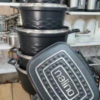 سرویس قابلمه 12 پارچه چدن گرانیت نالینو|ظروف پختوپز|فردیس, شهرک ارم|دیوار