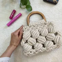 کیف و صندل مکرومه بافی